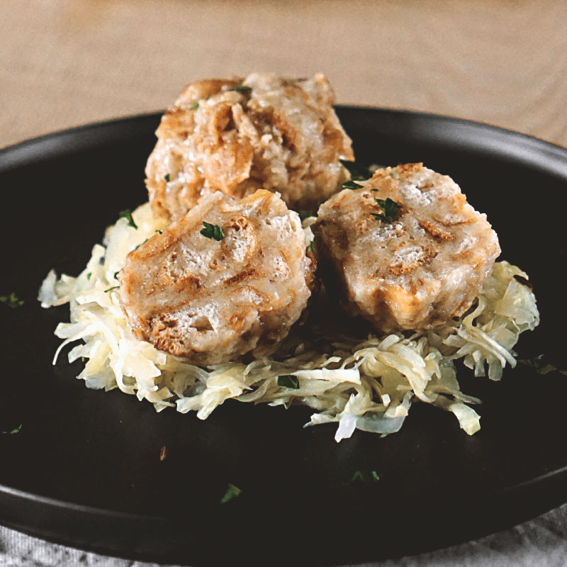 Pilzragout mit Semmelknödel