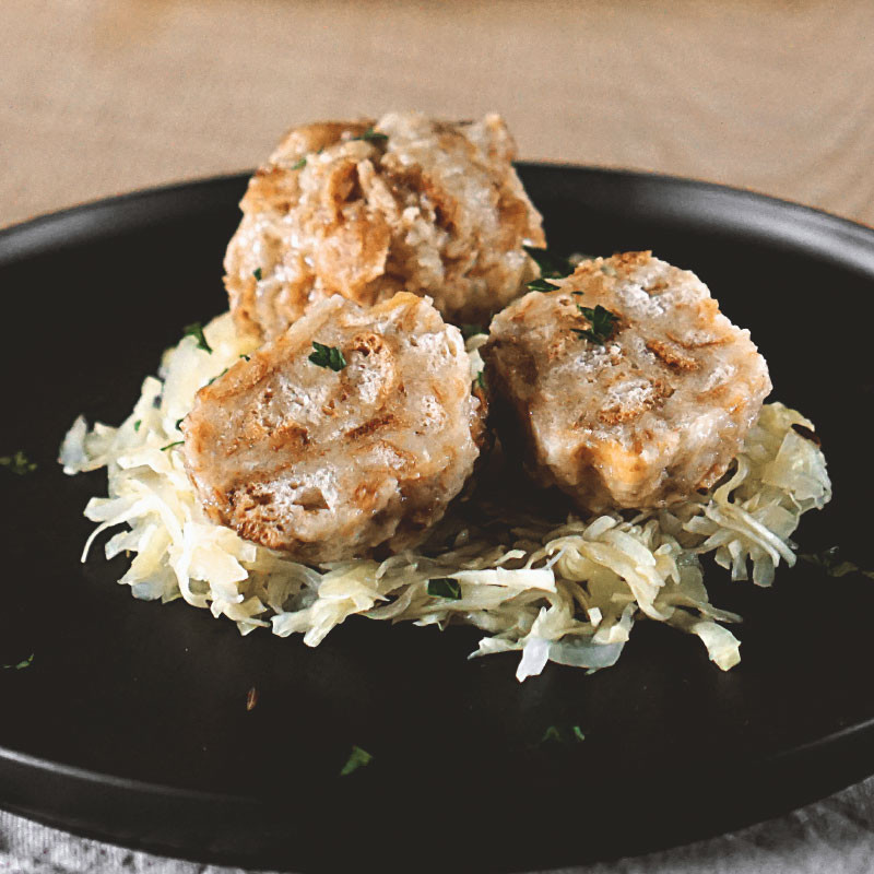 Semmelknödel mit Kraut